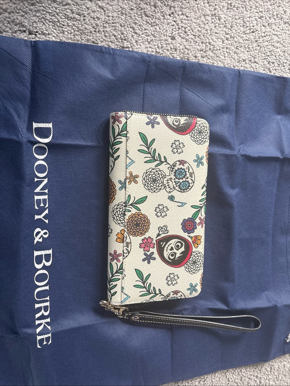 Dooney & Bourke Disney Pixar coco Wristlet with Black Strap - Picture 3 of 5